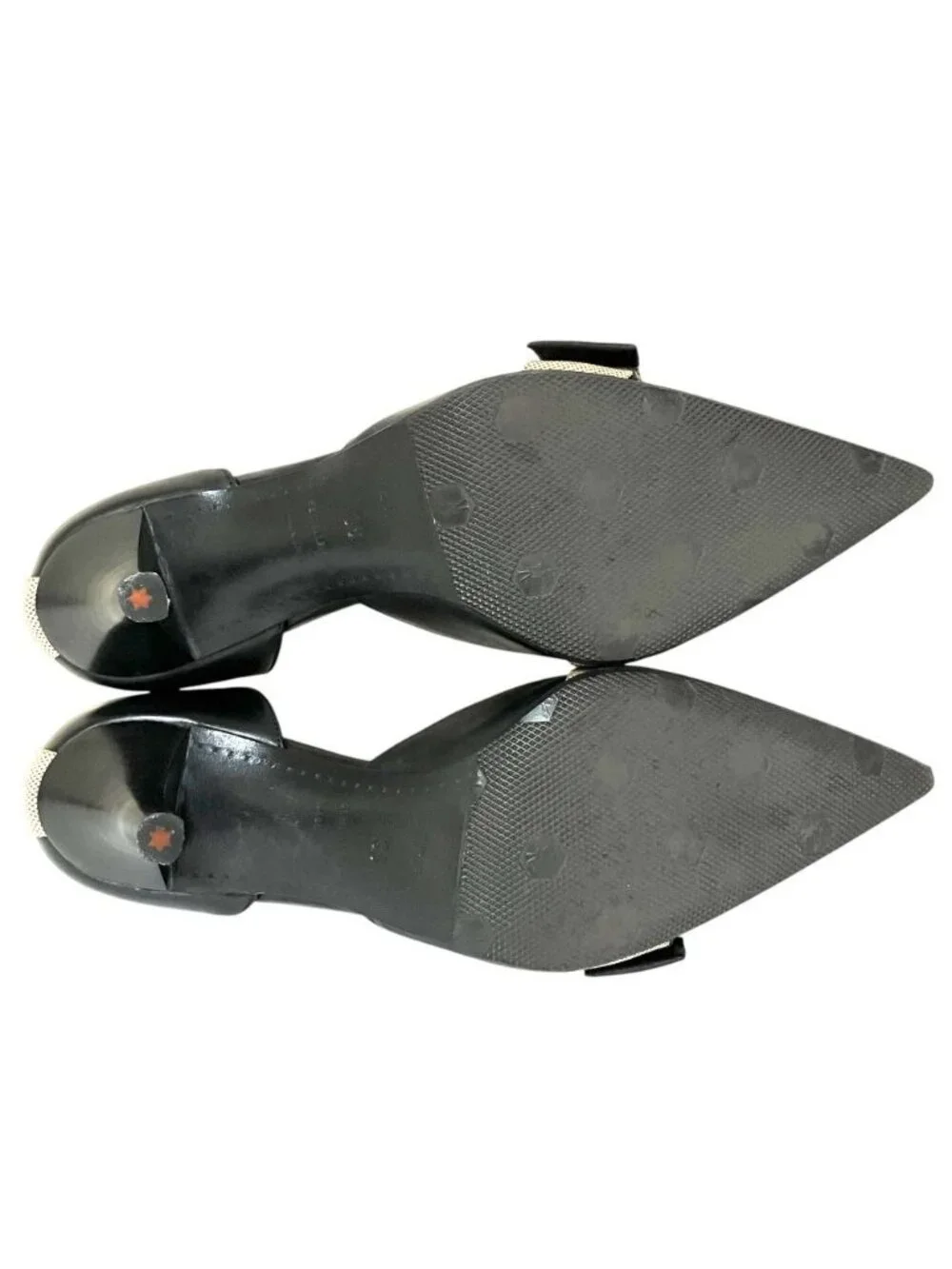 Hermes Hapi Belt Pointed Toe Pumps 36 Black Heel